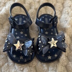 Mini Melissa Kids' Starry Night Sandals - navy blue